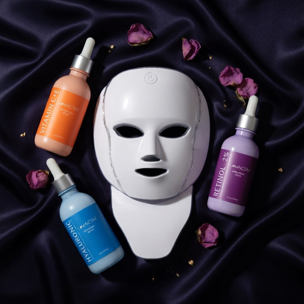 KIT COMPLETO - Máscara LED + Vitamin C + Retinol 2% + Hyaluronic